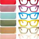 REAVEE 6 Pack Oprah Style Reading Glasses for Women Blue Light Blocking, Cute Square Computer Readers with Spring Hinge
Amazon's Choice