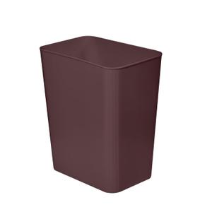 Plastic Trash Can Waste Basket Bin - 3.5 Gallon - for Office, Home, Bathroom, Kitchen, Dormitory - Brown
