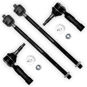 Torsiva 4PCS Front Outer Inner Tie Rod End Link Compatible with Chrysler 2011 2012 2013 2014 300, for Dodge 2011-2015 2016 2017 2018 2019 Challenger, 2011-2020 Charger OE# ES800986 EV800963