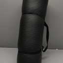 Amazon Basics 1/2 Inch Extra Thick Exercise Yoga Mat with Carrying Strap, Black