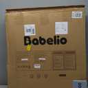 Babelio 26-43" No Bottom Bar Baby Gate for Babies, Elders and Pets, 2-in-1 Hardware Mount Dog Gate for The House, Stairs and Doorways, with Large Walk Thru Door, Black
