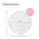 Prestee Clear Plastic Plates, 150ct of 9" Disposable Heavy Duty Hard Plates for Party, Elegant Cake Dessert Salad Appetizer Dinner Plate for Wedding, Holiday, Easter Plates, Christmas Party Supplies