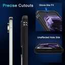 DEERLAMN Case for Google Pixel 10/10 Pro with Slide Camera Cover+Screen Protector(1 Pack), Rotated Ring Kickstand Military Grade Shockproof Protective Cover-Black
