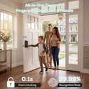 Smart Lock Keyless Entry, 6-in-1 Biometric Deadbolt w/Fingerprint, Keypad, IC Card, APP, Key, Type-C Charging, IP565 Weatherproof, Bluetooth, Doorbell & Auto-Lock for Front Door Home Security