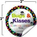 Bugs & Kisses Halloween Thank You Sticker Labels, 40 2" Party Circle Stickers by AmandaCreation, Great for Party Favors, Envelope Seals & Goodie Bags