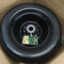 11x4.00-5 Flat Free Tire and Wheel (2 Pack),Universal 11x4-5 Solid Smooth Tractor Turf Tire with Rim, 3.4" Centered Hub and 3/4" & 5/8" Bushing, For Zero Turn Mowers and Riding Lawn Mower