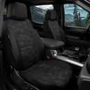 for 2019-2025 2026 Chevy Silverado Seat Covers/GMC Sierra Seat Covers, 2025 Chevy Silverado 1500 Accessories, GMC Sierra 1500 Accessories, Black Camo, fit 2nd Row with Seatback Storage