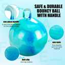 INPODAK Hopper Ball 20 Inch Bouncy Ball with Handle for Kids, Hippity Hop Jumping Bouncer Hopping Toy for Boys Girls Ages 5-9 with Pump and Gift Box Great Gift for Birthday Holiday