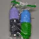 Collapsible Water Bottles17oz Large capacity Silicone Water Bottle with CarabinerReusable Foldable Lightweight Sports Water Bottle for Travel Gym Camping Hiking (Black+Purple+Blue+Green)