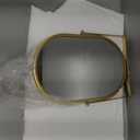Tstarer Oval Vanity Mirror with Stand, Gold Metal Frame, Tabletop Makeup Mirror (Gold, 7.1 x 11 inches)