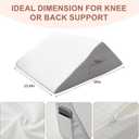 Knee Wedge Pillow, Memory Foam Leg Pillow Bed Wedge for Sleeping, Post Surgery Triangle Pillow Wedge for Knee Support, Leg Elevation, Knees Hip Back Pain Relief (23.6" x 26" x 10", Extra Large, White)