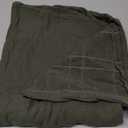 MIULEE Decorative Linen Check Euro Shams Throw Pillow Covers Neutral Farmhouse Vintage Spring Pillow Covers 22x22 Set of 2 Boho Modern Home Decor for Sofa Couch Bedroom Cushion Dark Olive Green