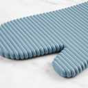 KITCHENAID Ribbed Soft Silicone Oven Mitt 2-Pack Set, 7.5"x13", Fog Blue
