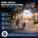 [6 Packs] Solar Motion Sensor Outdoor Lights, Super Bright Solar Lights Outdoor Waterproof, 3 Lighting Modes Security Wall Light for Outside Walking Dog Fence Backyard Deck Garden Door Step Garage
