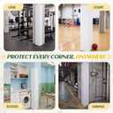 Wonderjune Wall Corner Guards Edge Protector Heavy Duty Foam Corner Protectors for Wall Waterproof 2 Sides Padding for Gyms, Basketball Court, Kindergarten, Playrooms, Garages(6ft,White)