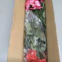 Artificial Geraniums Fake Flowers for Outdoors Decoration, 6 Bundles Silk Geraniums Flower UV Resistant Look Real Faux Plants for Front Door Garden Porch Planter Patio Balcony Yard Indoor Home, Mix