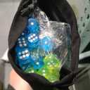 Syhood 1000 Pcs 14mm Colored Dice Bulk 6 Sided Dice Set with 5 Pieces Drawstring Pouches Standard Playing Dices for Teaching Math Learning Board Dices Playing, 10 Color