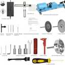 Mini Lathe Wood Lathe Machine Multi-Purpose Type Lathe Milling Cutting Grinding Polishing Professional Table Top Lathe Tool Kit Adding shields