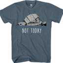 STAR WARS at-at Not Today Humor Funny Hoth Adult Graphic T-Shirt (SM, Indigo Black), Small