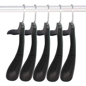 DEDU Suit Hangers for Men 20 Pack, Extra Wide Suit Hanger Non Slip Width 17.7", Thick Plastic Coat Hangers Black with Metal Hook