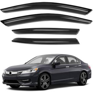 Rain Guards for Car Windows, Tape-On Window Visors Rain Guards Fit for Honda Accord 2013-2017, Window Deflectors, Vent Visors for Honda Car Accessories, 4 Pieces