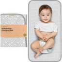 KeaBabies Portable Diaper Changing Pad, Easy Wipe Clean - Foldable Waterproof Baby Changing Mat for Diaper Bag, Compact, Lightweight, 25x13 Newborn, Infant, Baby Changer Travel Essential (Gray Mod)