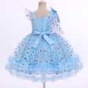 OBEEII Toddler Baby Girls Pageant Dress Sequins Heart Tulle Tutu Dress Flower Wedding Princess Birthday Party Prom Gown