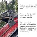 2 Pcs 52" Curved LED Light Bar Mounting Brackets for Upper Windshield - Fits 1999-2006 Chevy Silverado, Tahoe, Suburban, Avalanche & GMC Yukon Sierra