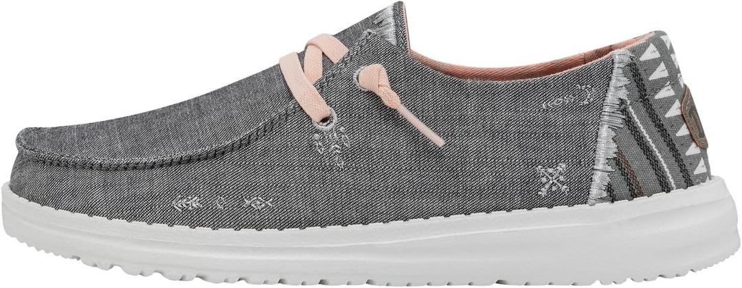 Hey Dude Women's Wendy Boho Slip-On Casual Shoes Loafer (W7, Grey)