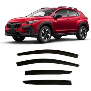 2024-2025 Tape-On Side Window Deflector Visors for Subaru Crosstrek & for Subaru Impreza Smoke Tinted Rain Guards Base Premium Sport Limited RS (For Subaru Crosstrek & for Impreza 2024-2025)