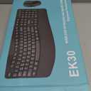 Wireless Keyboard and Mouse Combo, Full Size Wave Keys Ergonomic 2.4G Keyboard with Wrist Rest for Natural Typing, 3 DPI Adjustable Ergonomic Silent Mouse for Computer/Laptop/Windows/Mac (Black)