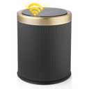 Smart Bathroom Trash Can Garbage Can with Lid, 2.8 Gallon Motion Sensor Trash Bin for Bathroom, Kitchen, Small Mini Trash Cans Black Automatic Diaper Trash Can-Dark Gray