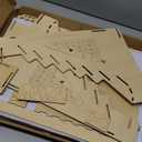 CACEJO Paint Organizer with Brush Holder – 105-Bottle Holder with 6 Miniature Stands – Brush and Paint Storage for Miniature Painting