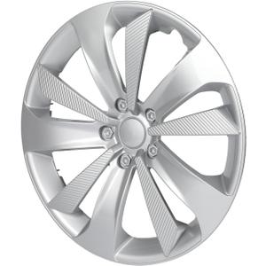 Hubcap Wheel Hub Cover for Subaru Impreza 2017 2018 2019 2020 2021 2022 2023 Replacement Snap-On Wheel Hub Electrophoretic Multi-Layer Coating Scratch Weather Impact Resistant 16 inch Rim Wheel Cover
