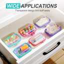 5 x Sanwuta 6 Pcs Clear Hard Zipper Case Plastic Zipper Pouches Transparent Makeup Bag Pencil Case Pouches Toiletry Diaper Bag for Travel Toy Storage Organizer Bins(Holographic,5 x 3 x 2 Inch)