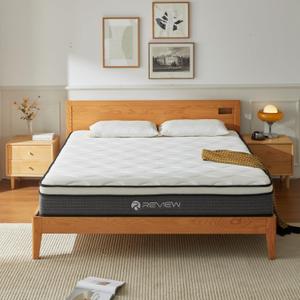 Review Full Mattresses, 12 Inch Full Size Mattress in a Box, Memory Foam Hybrid Mattress with Individual Pocket Spring Coils for Motion Isolation & Silent Sleep, Pressure Relief, Plush Feeling