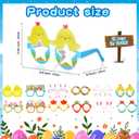 48 Pcs Paper Easter Glasses and Headband for Adult Bunny Ear Eyeglasses Easter Egg Headwear Rabbit Chick Photo Prop Costume Favor Gift Decor Supplies Basket Stuffer
