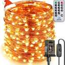 Super Long LED String Lights 99ft 300 LEDs Fairy String Lights with Switch/Timer, Indoor/Outdoor Copper String Lights with Remote, for Birthday Wedding Christmas, Plug in/8 Modes Warm White