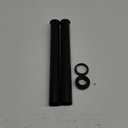 Tandefio 2 Pcs Flanged Sink Tailpiece 1-1/4" OD x 12" Brass Extension Tube for Trap Inlet Waste Sink Pipe Drain Connections, Black