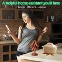 Premium Wooden Trivets Set of 3 - Auto Unfold Tree Design Hot Pot Holders & Countertop Protectors | Walnut Wood