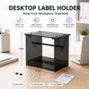 Acrylic Label Holder for Thermal Printer, 2-in-1 Desktop Stand for Fan-Fold & Roll Shipping Labels. Stable Thermal Label Roll Holder Featuring Anti-Slip Pads & Silicone Ring Limiters Office & Home