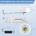 DC97-16782A Dryer Parts Fit for Samsung Dryer Roller Replacement kit DV45H7000EW/A2 DV42H5000EW/A3 Includes DC97-16782A Dryer Roller 6602-001655 Dryer Belt DC93-00634A Idler Pulley