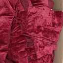 TAMGHO Velvet King Size Comforter Set, Luxuriously Soft King Comforter Set, Lightweight Bed Set for All Seasons, Oversized Comforter (108"x96") with 2 Matching Shams (20"x36"), Marron Burgundy