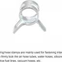 2 x uxcell 20pcs 4mm Spring Band Type Action Fuel/Silicone Vacuum Hose Pipe Clamp Low Pressure Air Clip Clamp, Zinc Plated