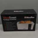 Mueller UltraToast Full Stainless Steel Toaster 4 Slice, Long Extra-Wide Slots for Bagels and Waffles, 6 Browning Levels, LED Display, Cancel/Defrost/Reheat Functions & Removable Tray, Kitchen Gadgets