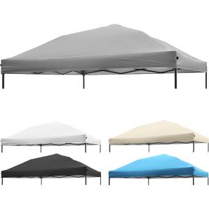 10x 10 Canopy Replacement Top, Replacement Canopy Top for 10x10 Pop Up Canopy Tent (Canopy Top Cover Only) Grey