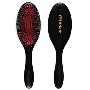 Denman Boar Bristle Hair Brush Smoothing & Shine Enhancing for Slick Back Styles, Curl Defining & Detangling. Hairbrush with Natural Bristles for all Hair Types for Women & Men
