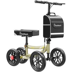BlessReach All Terrain Knee Scooter for Adults Foot Injuries,11” Big Wheels
