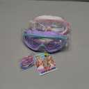 Swim Goggles for Kids 3-15 with Earplugs Large Frame Anti-Fog/UV Swimming Goggles for Boys Girls Toddler 2PCS