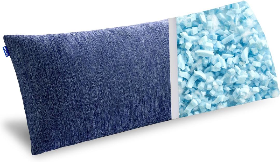 MIULEE Body Pillow for Adults Long Body Pillow for Side Sleeper Memory Foam Cooling Body Pillow for Bed Full Body Pillow for Back/ Stomach/ Side Sleeper 20x54 Inch Navy Blue